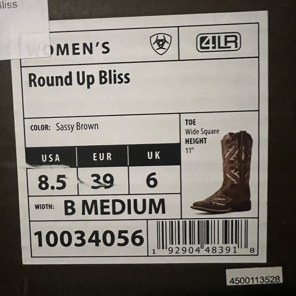 Brand New Ariat Cowboy boots, woman’s size 8.5. - Picture 10 of 10